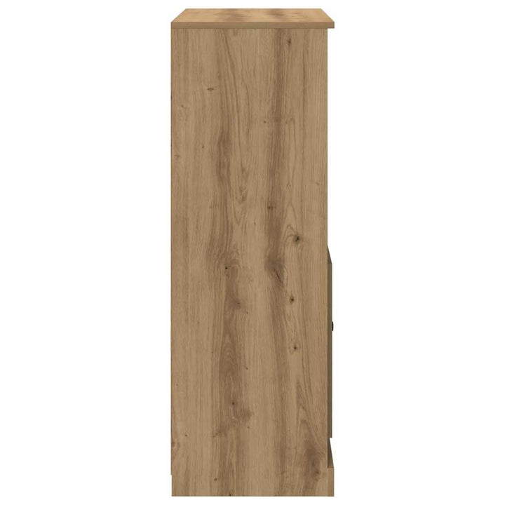 skænk 60x35,5x103,5 cm konstrueret træ egetræsfarve
