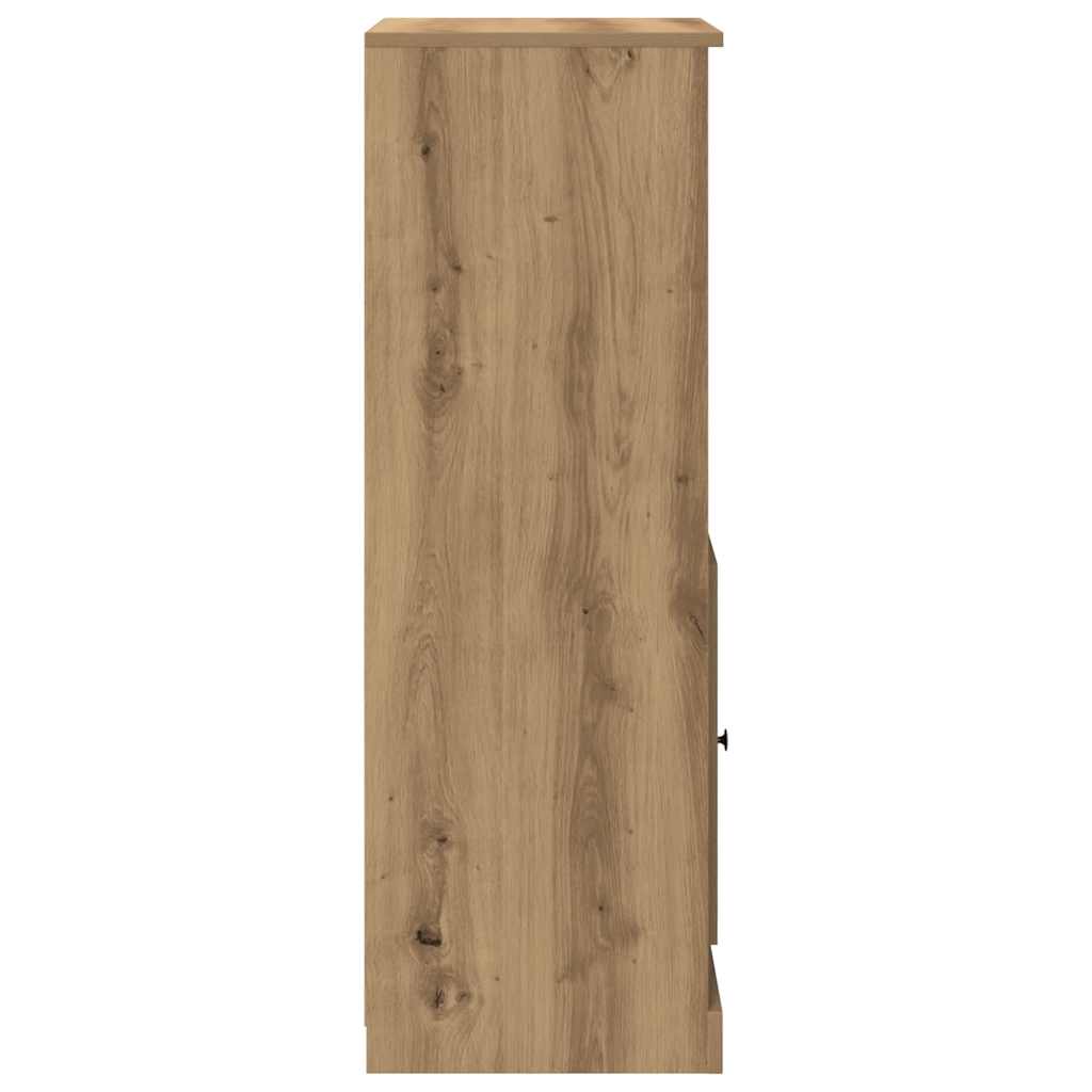 skænk 36x35,5x103,5 cm konstrueret træ egetræsfarve