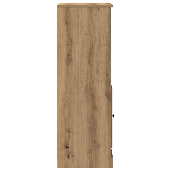 skænk 36x35,5x103,5 cm konstrueret træ egetræsfarve
