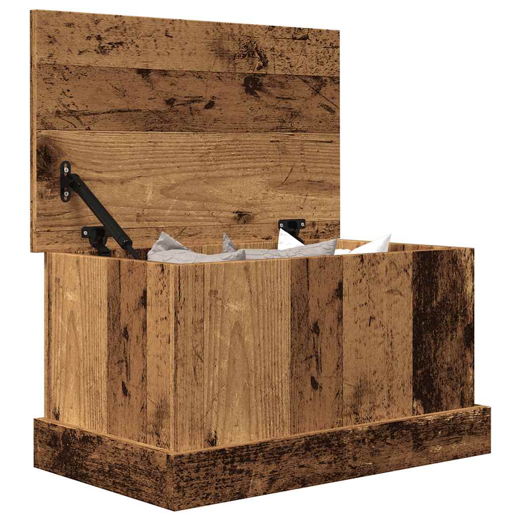 opbevaringskasse 30x50x28 cm konstrueret træ antikt træ
