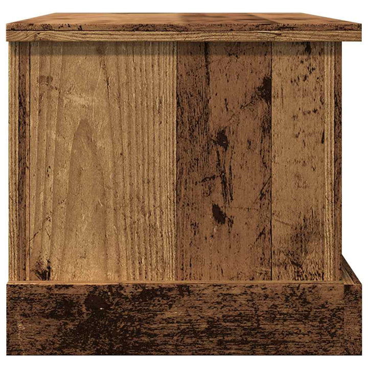 opbevaringskasse 30x50x28 cm konstrueret træ antikt træ