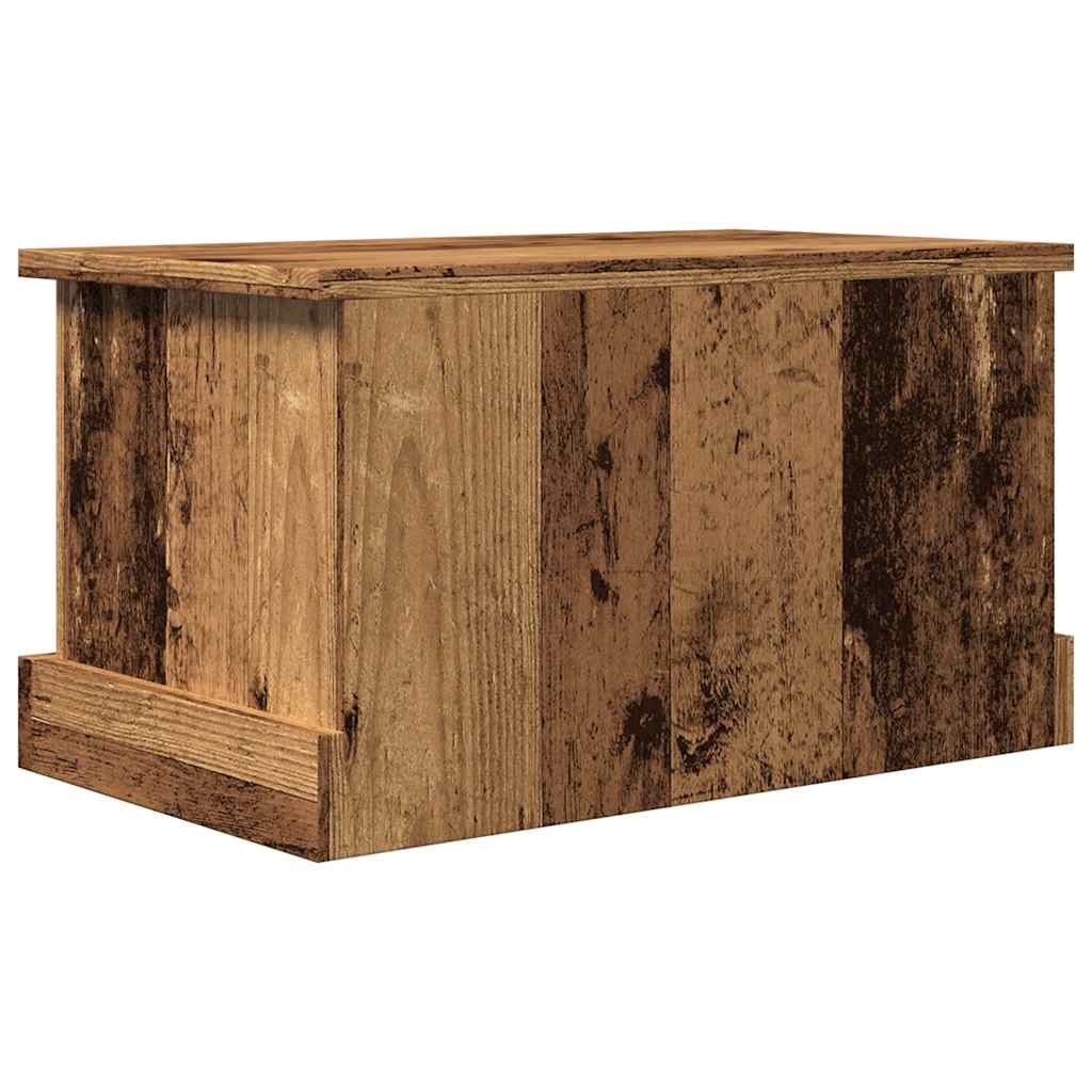 opbevaringskasse 30x50x28 cm konstrueret træ antikt træ