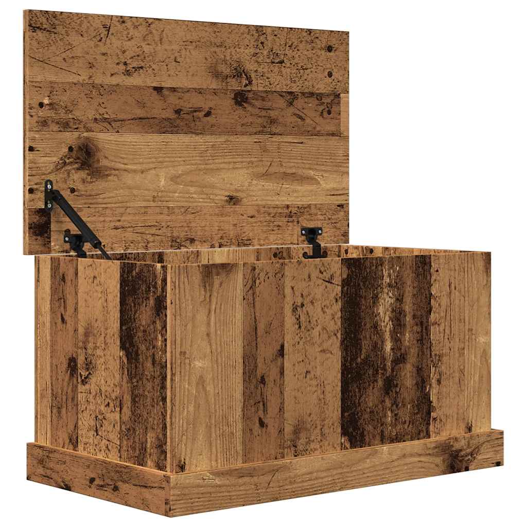 opbevaringskasse 70x40x38 cm konstrueret træ antikt træ
