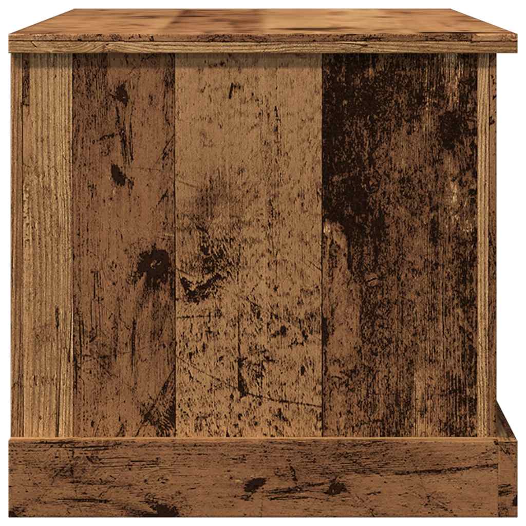 opbevaringskasse 70x40x38 cm konstrueret træ antikt træ
