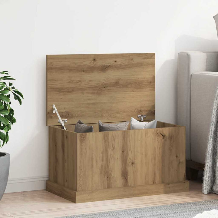opbevaringskasse 70x40x38 cm konstrueret træ kunsteg