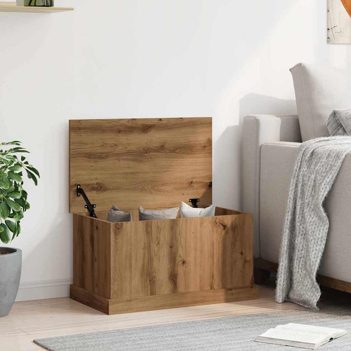opbevaringskasse 70x40x38 cm konstrueret træ kunsteg