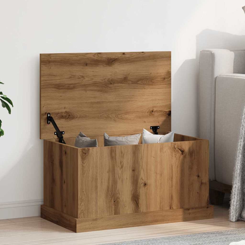 opbevaringskasse 70x40x38 cm konstrueret træ kunsteg