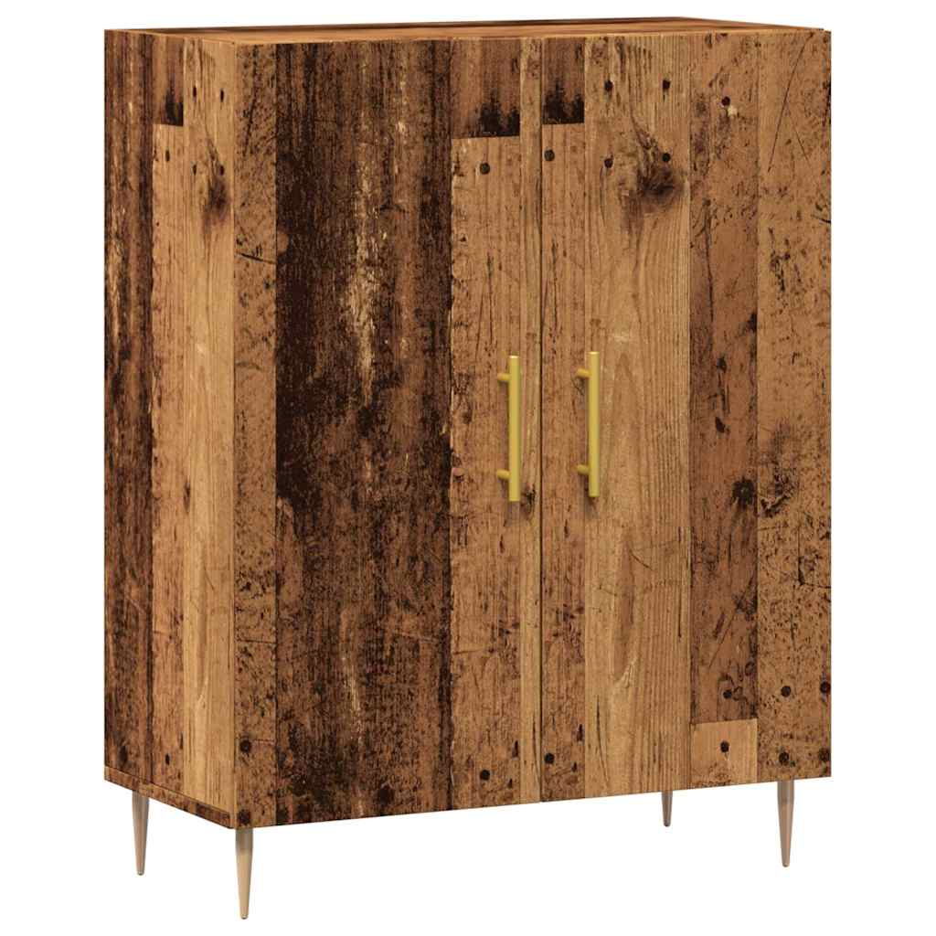 skænk 69,5x34x90 cm konstrueret træ antikt trælook