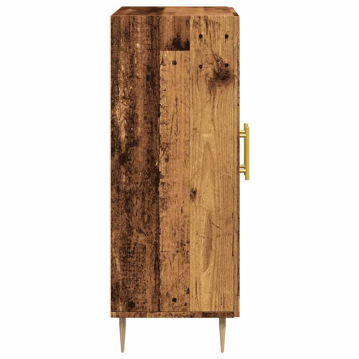 skænk 69,5x34x90 cm konstrueret træ antikt trælook
