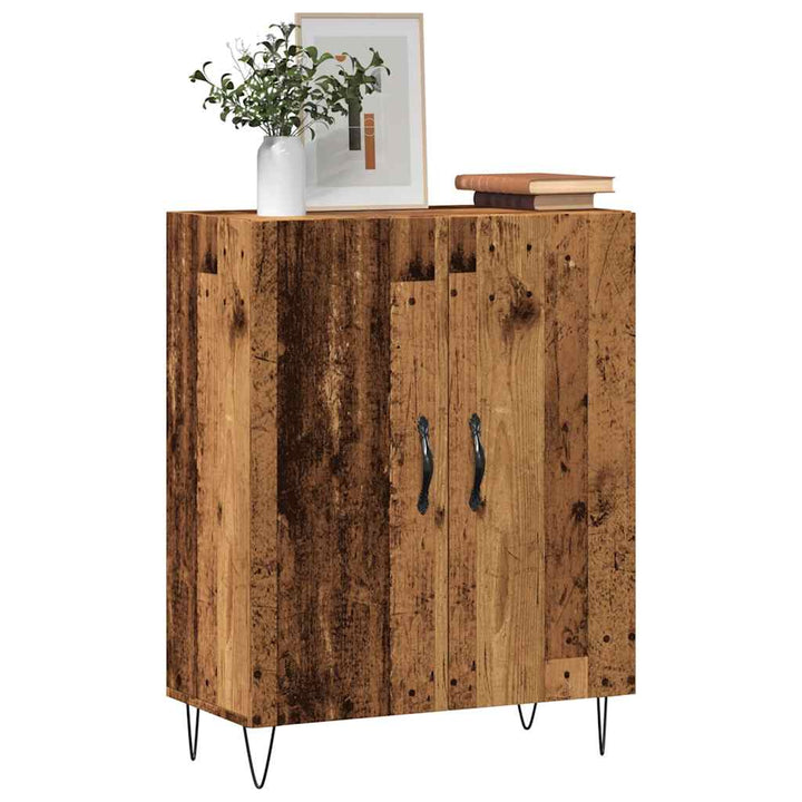 skænk 69,5x34x90 cm konstrueret træ antikt trælook