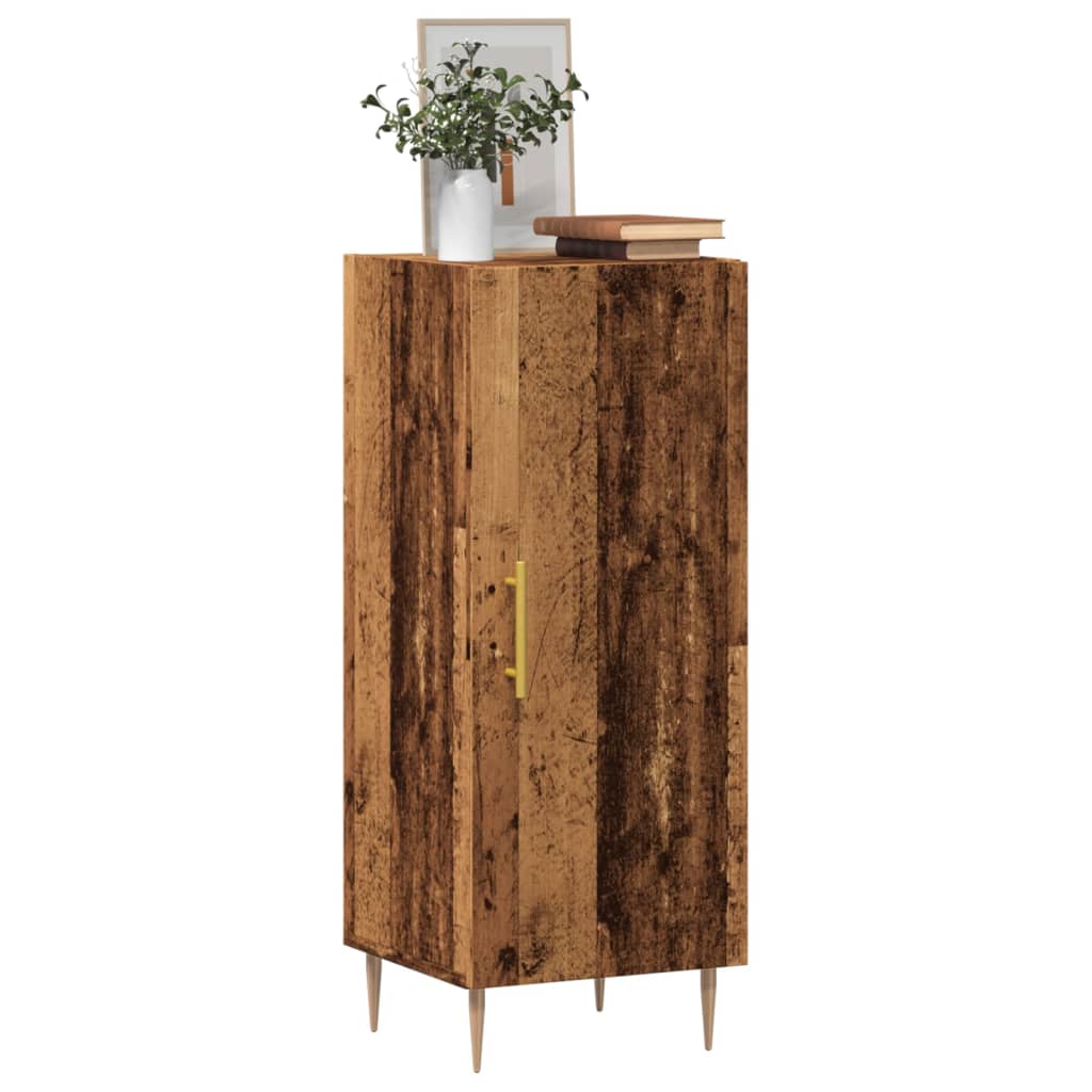 skab 34,5x34x90 cm konstrueret træ antikt træ