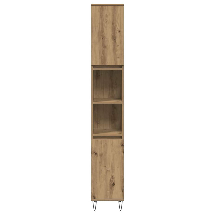 badeværelsesskab 30x30x190 cm konstrueret træ kunsteg