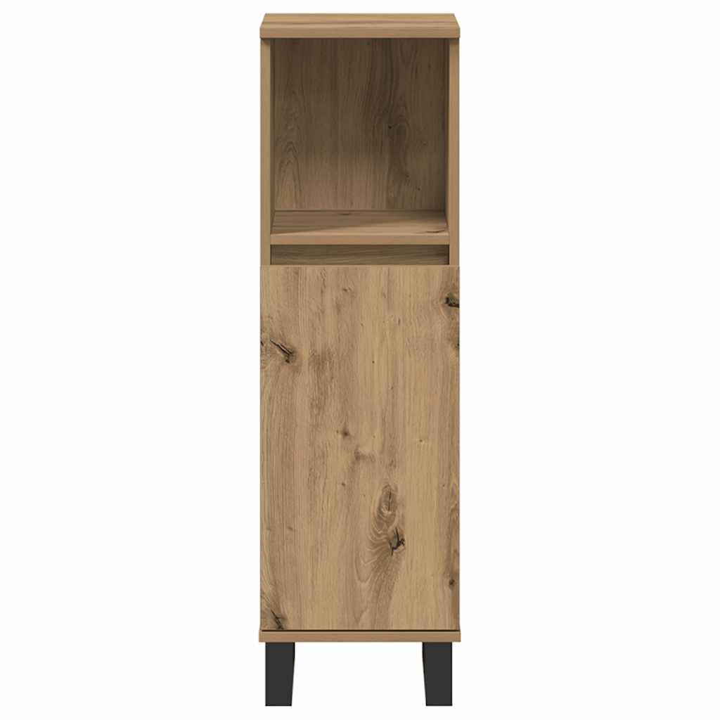 badeværelsesskab 30x30x100 cm konstrueret træ kunsteg