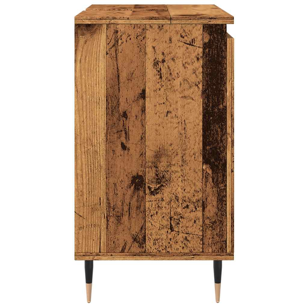 badeværelsesskab 58x33x60 cm konstrueret træ antikt træ