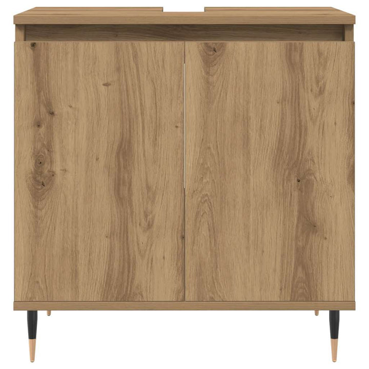 badeværelsesskab 58x33x60 cm konstrueret træ kunsteg