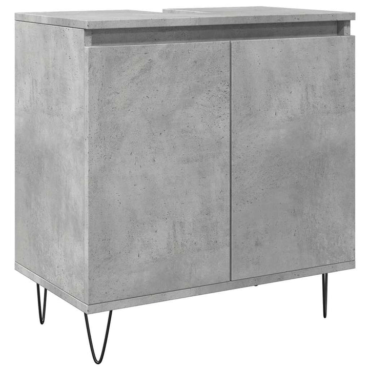 badeværelsesskab 58x33x60 cm konstrueret træ betongrå