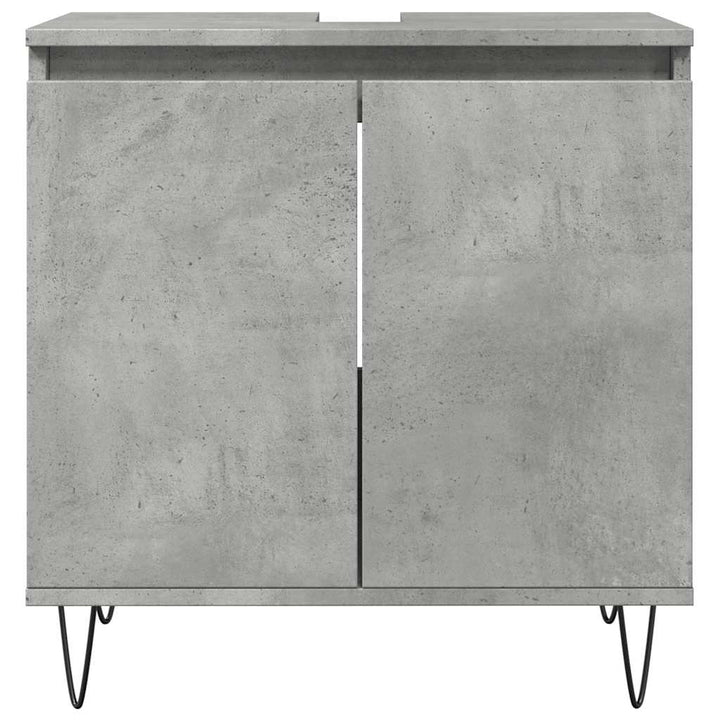 badeværelsesskab 58x33x60 cm konstrueret træ betongrå