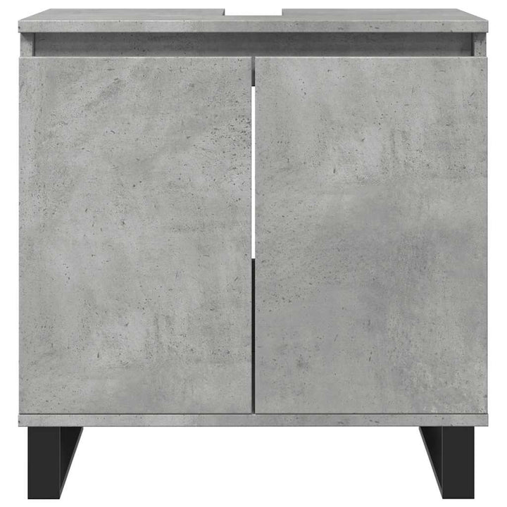 badeværelsesskab 58x33x60 cm konstrueret træ betongrå