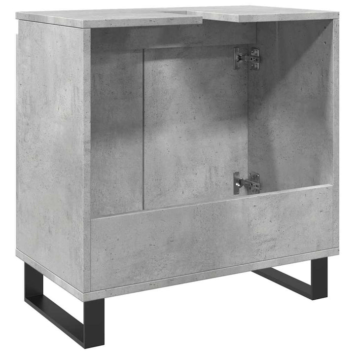 badeværelsesskab 58x33x60 cm konstrueret træ betongrå