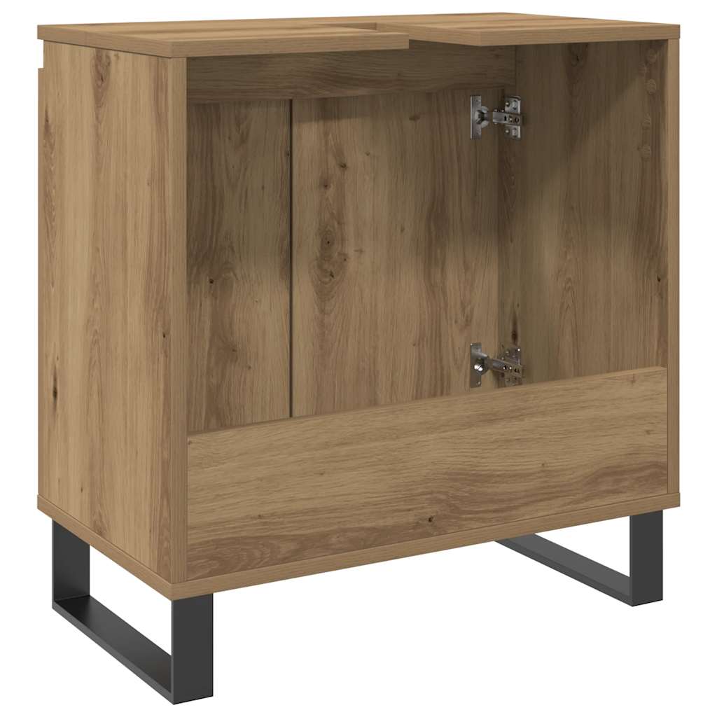badeværelsesskab 58x33x60 cm konstrueret træ kunsteg