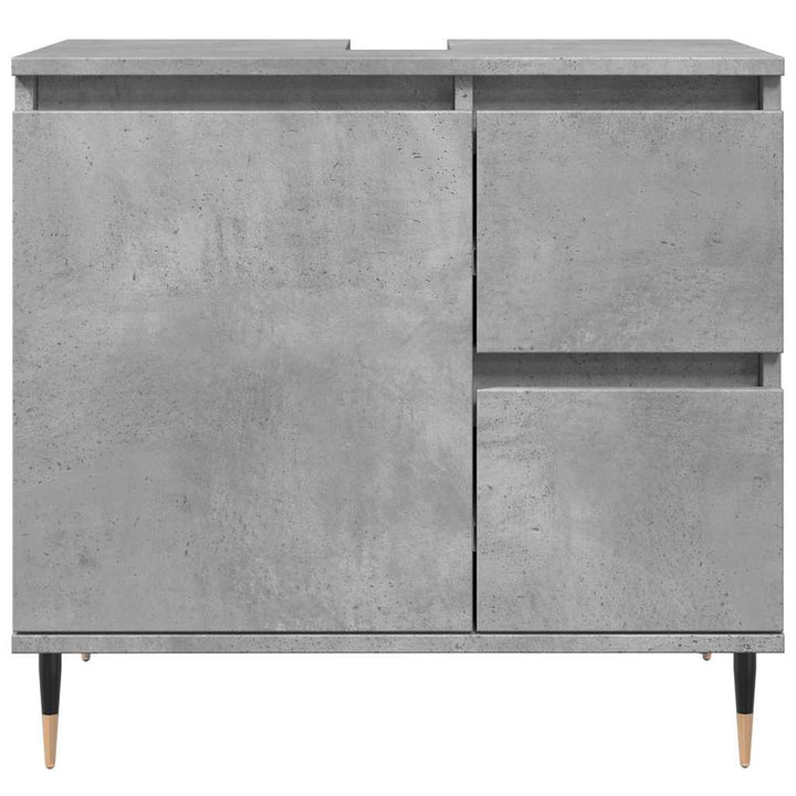 badeværelsesskab 65x33x60 cm konstrueret træ betongrå