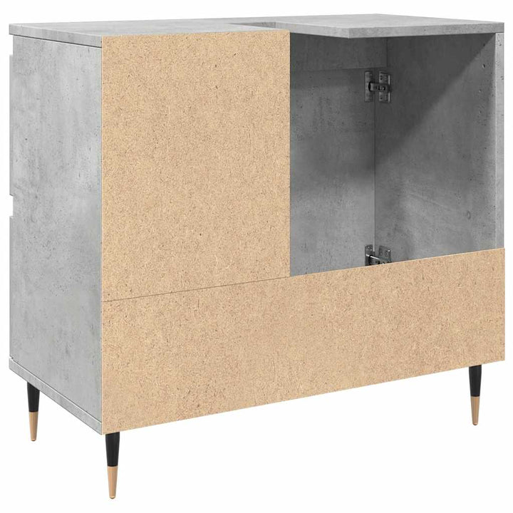 badeværelsesskab 65x33x60 cm konstrueret træ betongrå