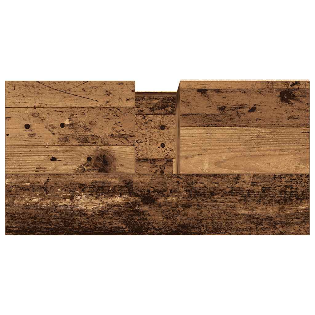 badeværelsesskab 65x33x60 cm konstrueret træ antikt træ