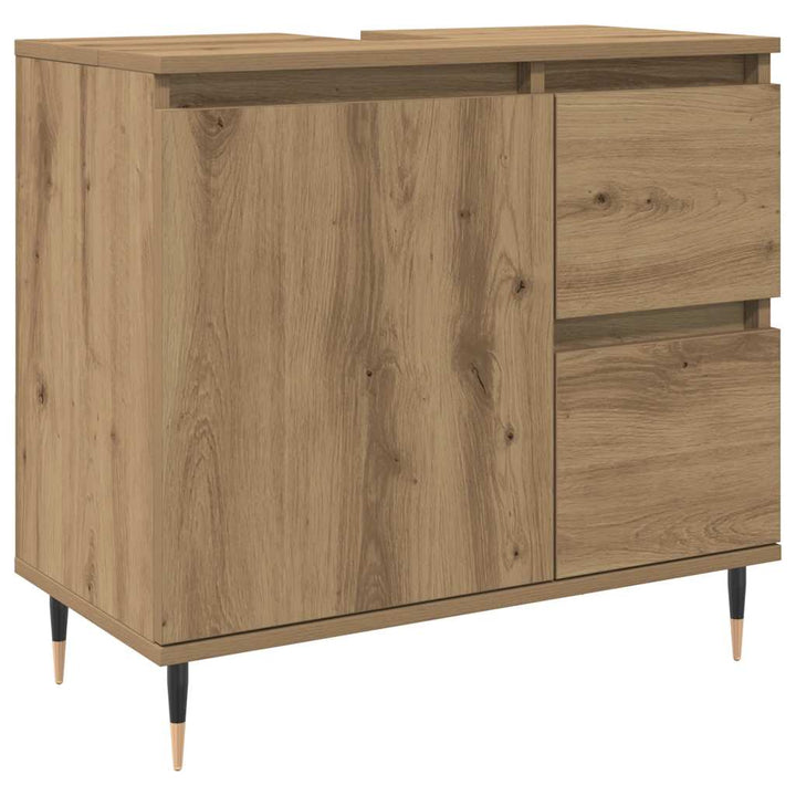 badeværelsesskab 65x33x60 cm konstrueret træ kunsteg