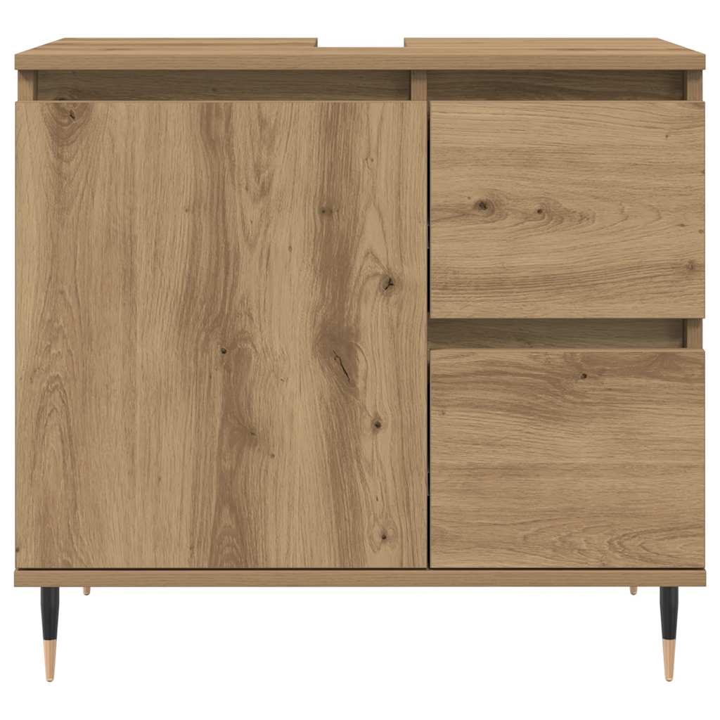 badeværelsesskab 65x33x60 cm konstrueret træ kunsteg