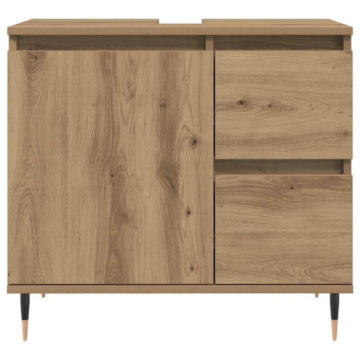 badeværelsesskab 65x33x60 cm konstrueret træ kunsteg