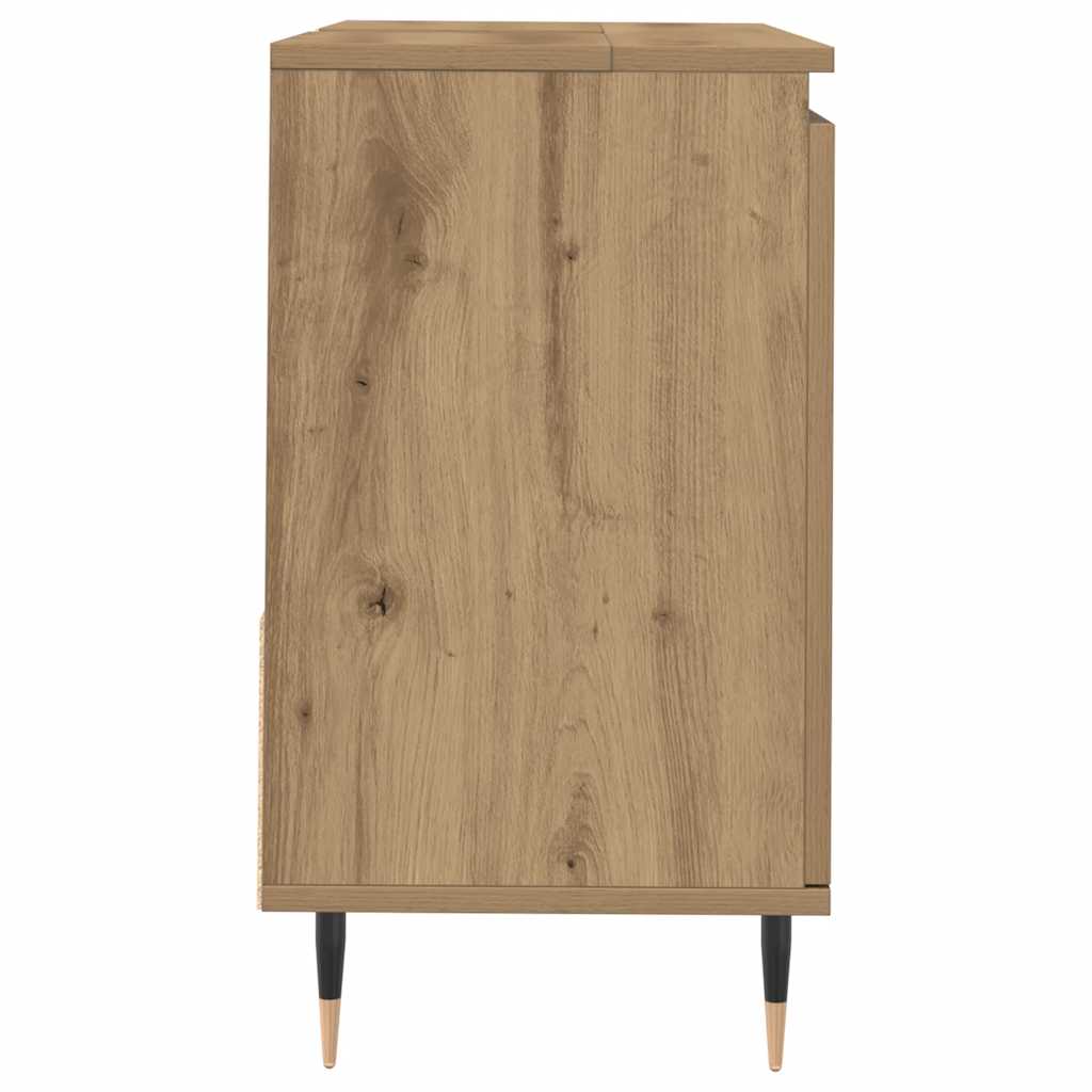 badeværelsesskab 65x33x60 cm konstrueret træ kunsteg