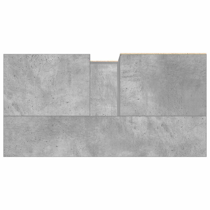 underskab til badeværelse 65x33x60 cm konstrueret træ betongrå