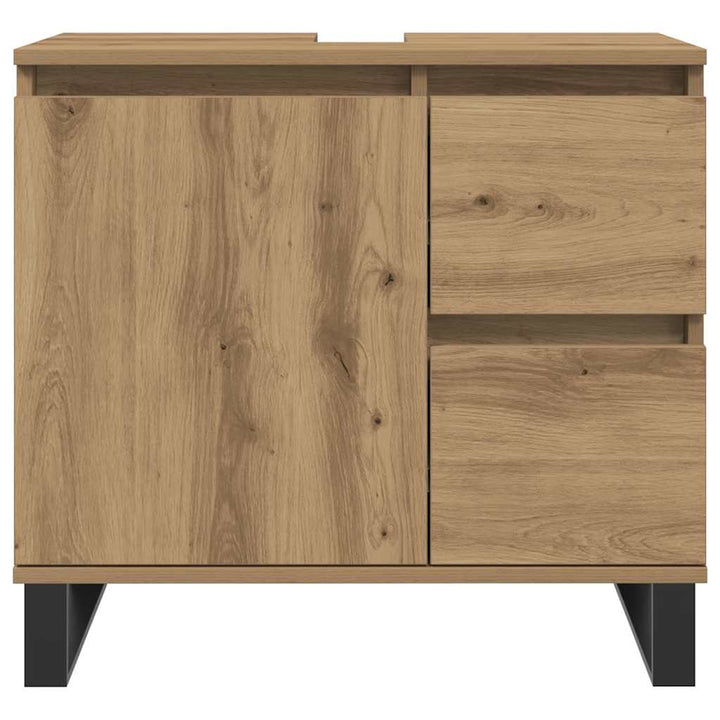 underskab til badeværelse 65x33x60 cm konstrueret træ kunsteg