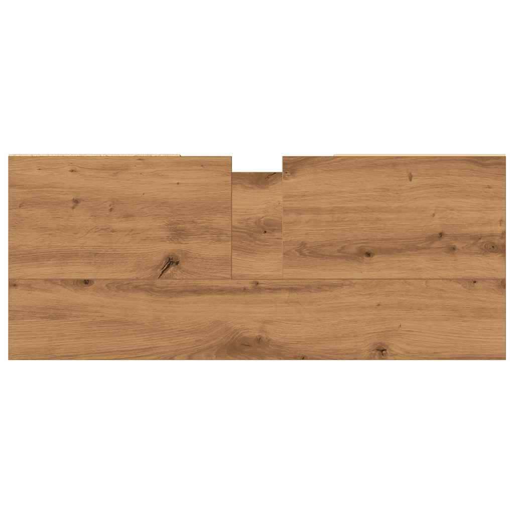badeværelsesskab 80x33x60 cm konstrueret træ kunsteg