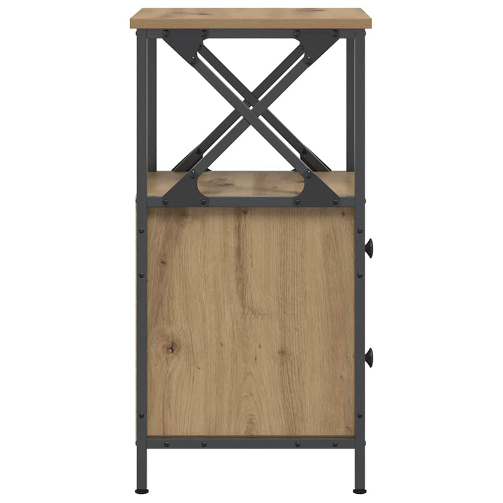 sengebord 34x35,5x70 cm konstrueret træ kunsteg
