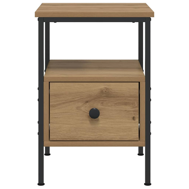 sengeborde 2 stk. 34x36x50 cm konstrueret træ kunsteg