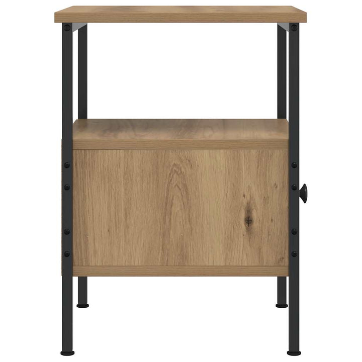 sengeborde 2 stk. 34x36x50 cm konstrueret træ kunsteg
