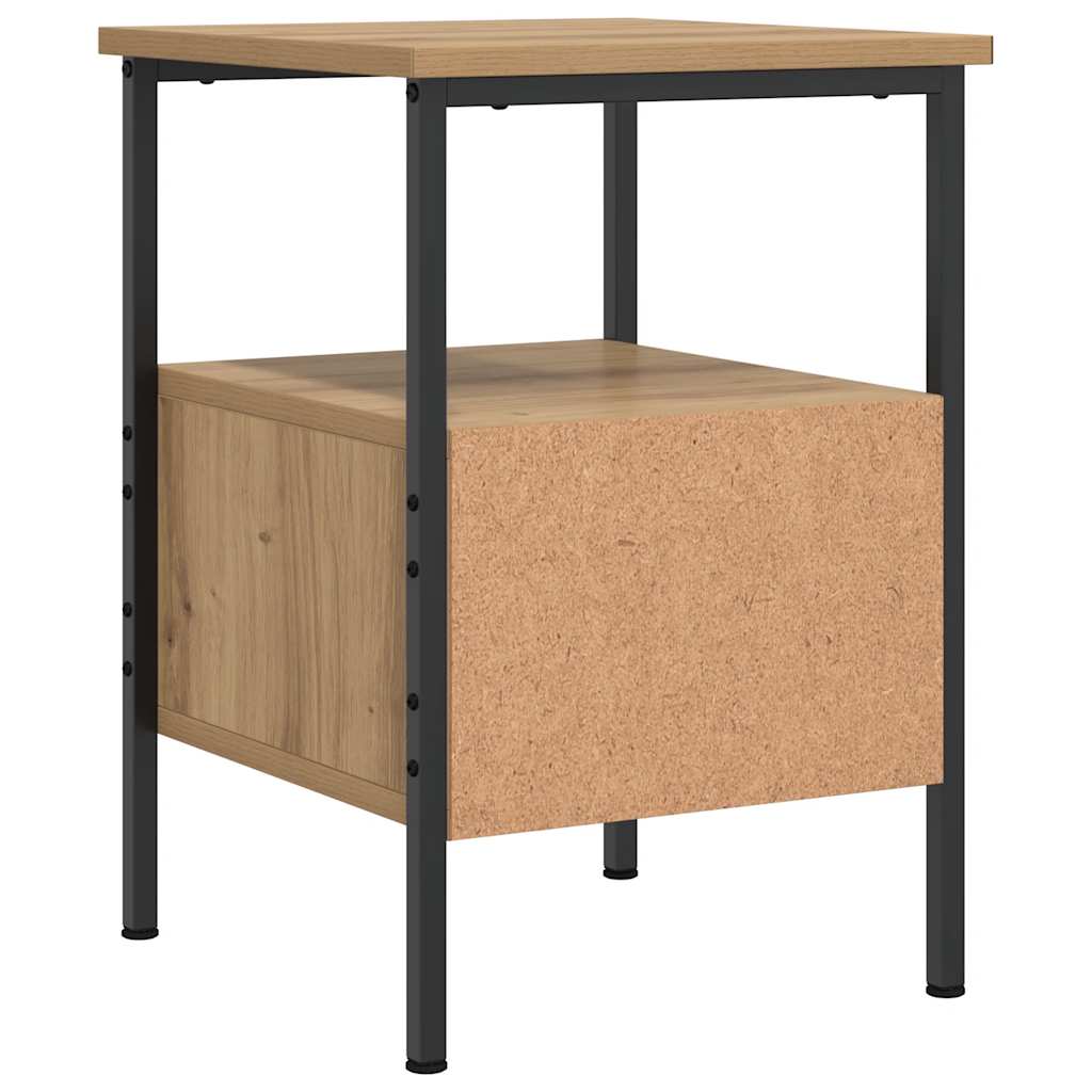 sengeborde 2 stk. 34x36x50 cm konstrueret træ kunsteg
