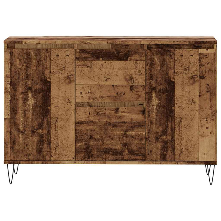 skænk 101,5x35x70 cm konstrueret træ gammelt trælook