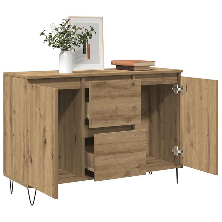 skænk 101,5x35x70 cm konstrueret træ kunsteg