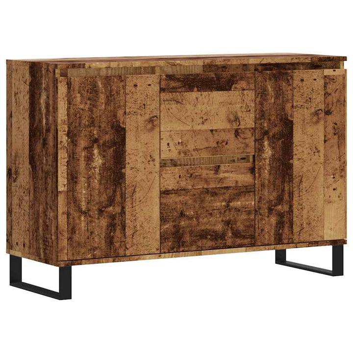 skænk 101,5x35x70 cm konstrueret træ gammelt trælook