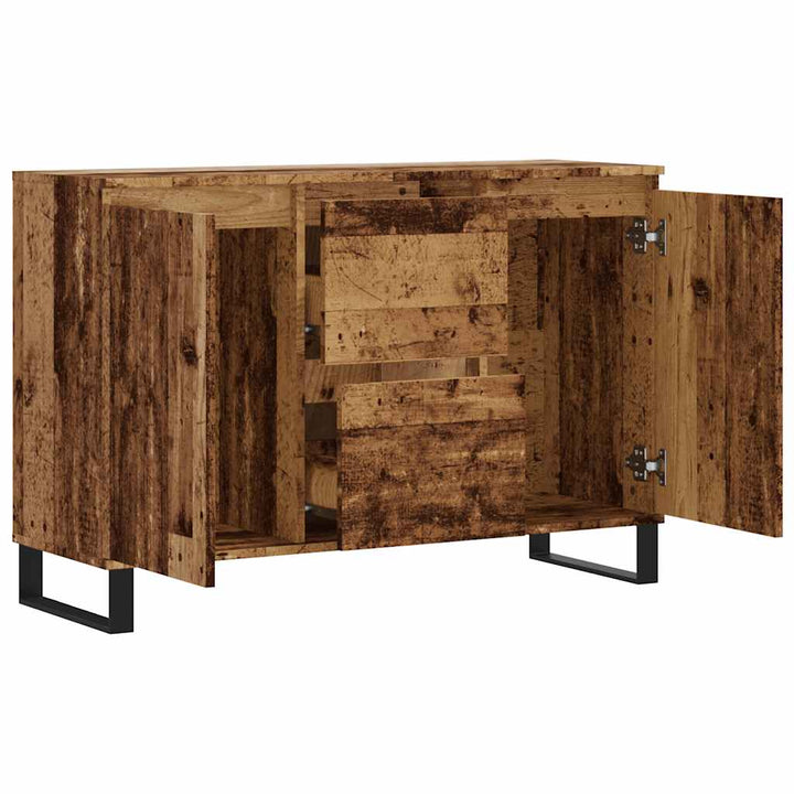 skænk 101,5x35x70 cm konstrueret træ gammelt trælook