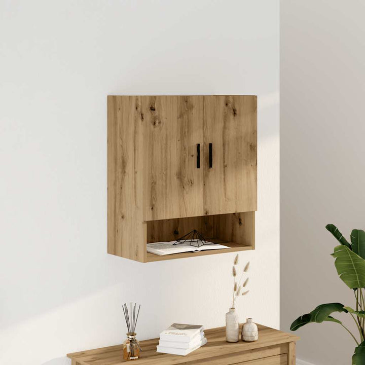 vægskab 60x31x70 cm konstrueret træ artisan egetræsfarve