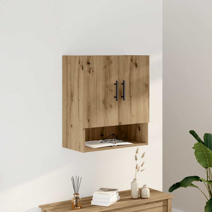 vægskab 60x31x70 cm konstrueret træ artisan egetræsfarve