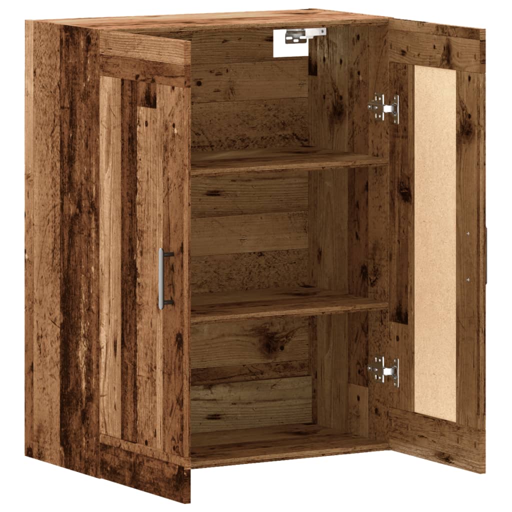 skænk 69,5x34x90 cm konstrueret træ antikt trælook