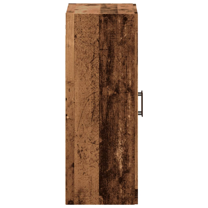 skænk 69,5x34x90 cm konstrueret træ antikt trælook