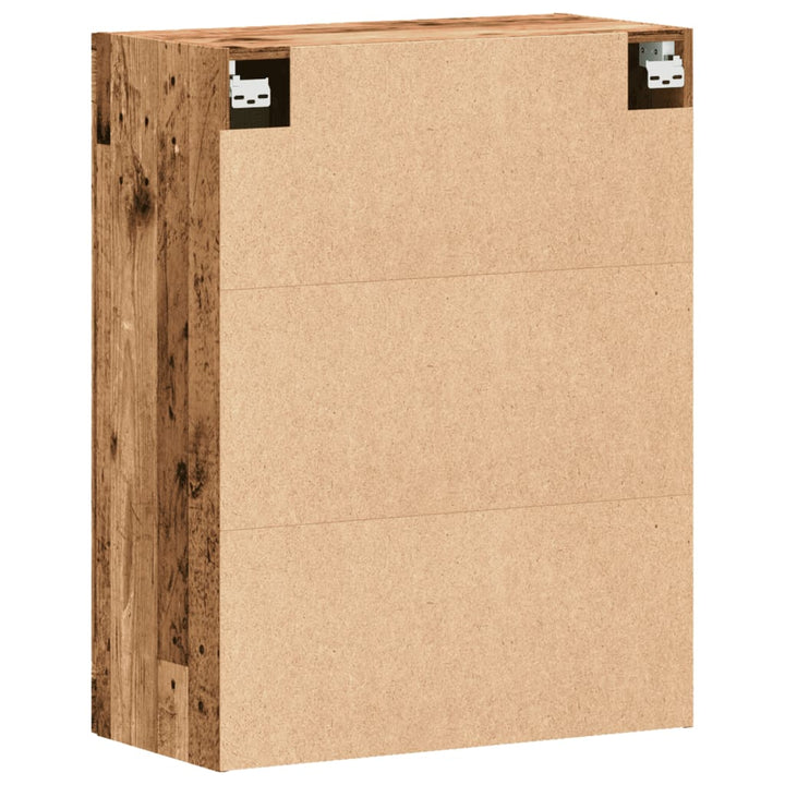 skænk 69,5x34x90 cm konstrueret træ antikt trælook