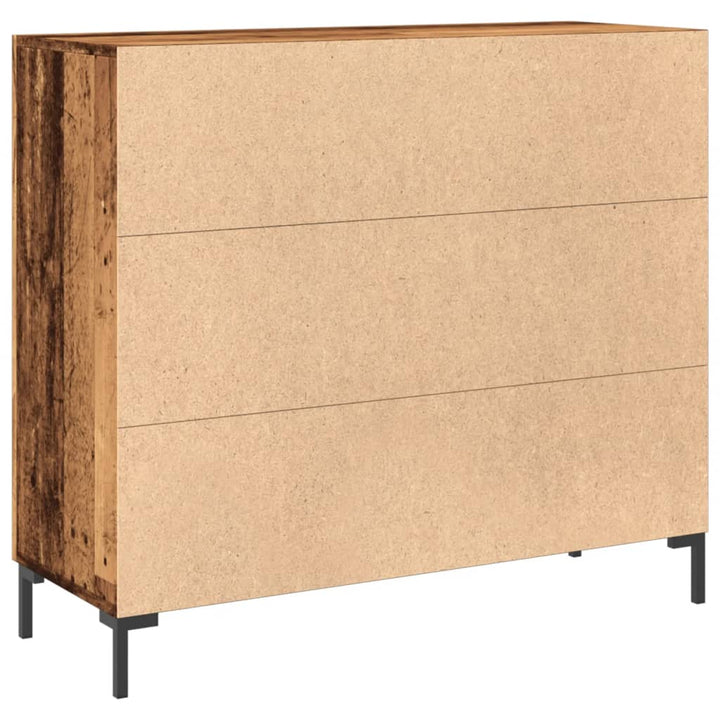 skab 90x34x80 cm konstrueret træ gammelt træ-look