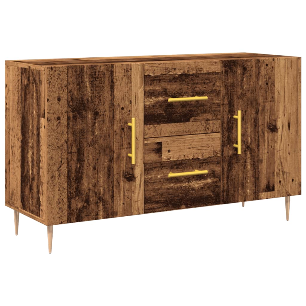 skænk 100x36x60 cm konstrueret træ gammelt træ-look