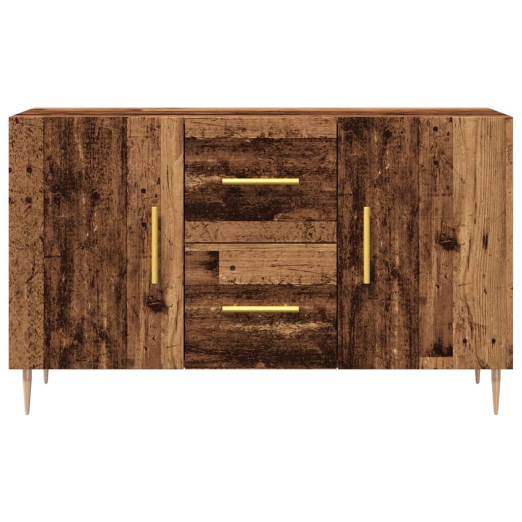 skænk 100x36x60 cm konstrueret træ gammelt træ-look